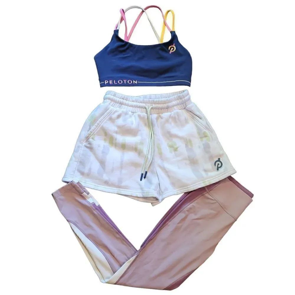 Peloton Activewear Set Women's Small Shorts Sports Top Workout Gym
